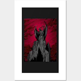 Demon Mountain Red Posters and Art